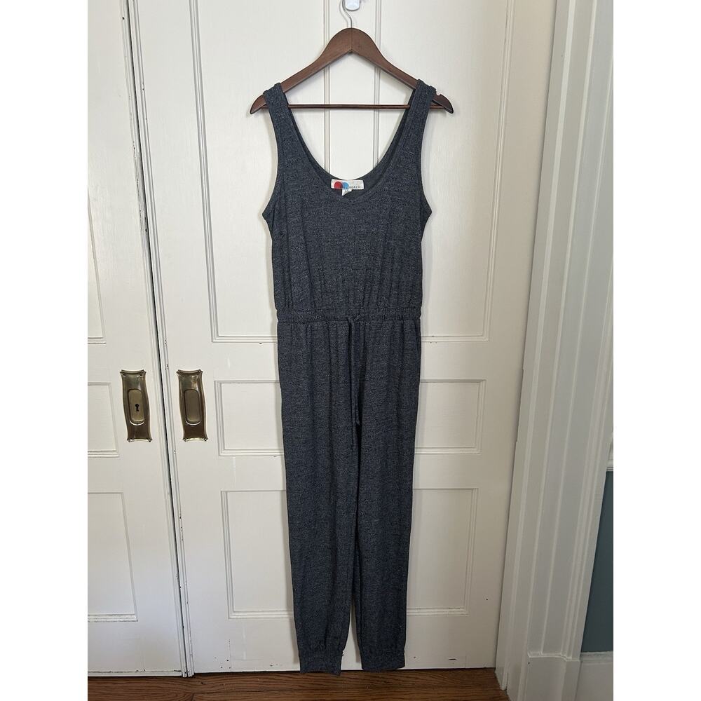 Free People Beach Bicoastal Sleeveless Jumpsuit Womens Size Small Gray Comfort